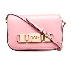 Prada City Calf Leather Crossbody Bag - Pink